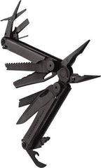 Leatherman - 1 Piece, Multi-Tool Set with 17 Functions - Black, 6" OAL, 4" Closed Length - Eagle Tool & Supply