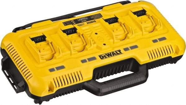 DeWALT - 20 Volt, 4 Battery Lithium-Ion Power Tool Charger - 1 hr & 30 min to Charge, AC Wall Outlet Power Source - Eagle Tool & Supply