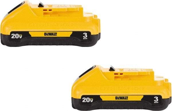 DeWALT - 20 Volt Lithium-Ion Power Tool Battery - 3 Ahr Capacity, 1 hr Charge Time, Series 20V Max - Eagle Tool & Supply