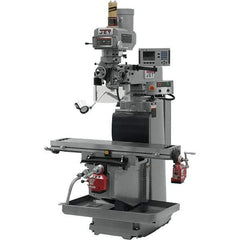 Jet - 54" Table Width x 12" Table Length, Variable Speed Pulley Control, 3 Phase Knee Milling Machine - R8 Spindle Taper, 5 hp - Eagle Tool & Supply