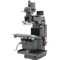 Jet - 54" Table Width x 12" Table Length, Electronic Variable Speed Control, 3 Phase Knee Milling Machine - NST40 Spindle Taper, 5 hp - Eagle Tool & Supply