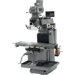 Jet - 54" Table Width x 12" Table Length, Electronic Variable Speed Control, 3 Phase Knee Milling Machine - NST40 Spindle Taper, 5 hp - Eagle Tool & Supply