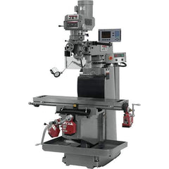 Jet - 54" Table Width x 12" Table Length, Electronic Variable Speed Control, 3 Phase Knee Milling Machine - R8 Spindle Taper, 5 hp - Eagle Tool & Supply