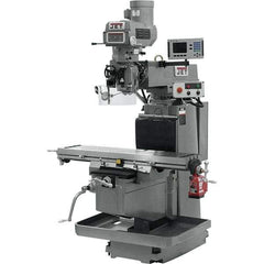 Jet - 54" Table Width x 12" Table Length, Electronic Variable Speed Control, 3 Phase Knee Milling Machine - NST40 Spindle Taper, 5 hp - Eagle Tool & Supply