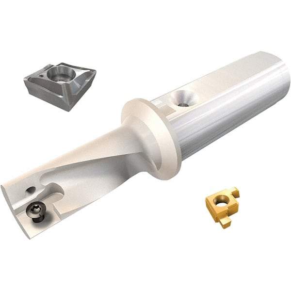 Iscar - 0.472" Max Diam, 2.25xD, 1.06" Max Drill Depth, 0.63" Shank Diam, 3.07" OAL, Replaceable Tip Drill - XCMT-MF, XCMT-MG Insert, DRG-MF Toolholder, Series DRG-MF - Eagle Tool & Supply
