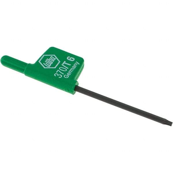 Wiha - T6 Torx Key - Flag-Style, 35mm Length Under Head, 2.6" OAL - Eagle Tool & Supply