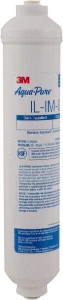 3M Aqua-Pure - 2-1/8" OD, 5µ, Polypropylene Inline Cartridge Filter - 10-5/16" Long, Reduces Sediments, Tastes, Odors & Chlorine - Eagle Tool & Supply