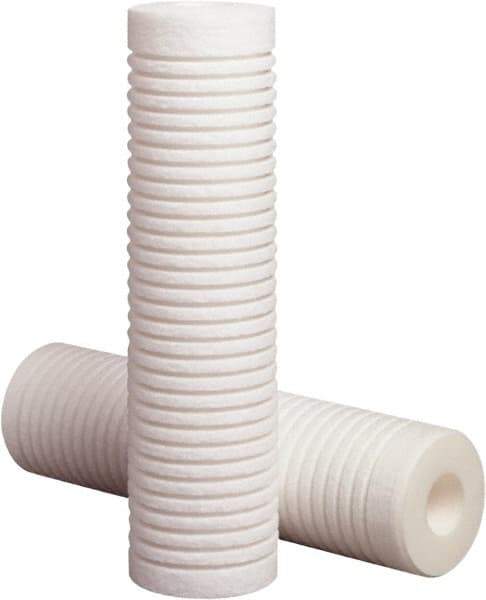 3M Purification - 2.6" OD, 75µ, Polypropylene Melt Blown-Thermal Bonded Cartridge Filter - 20" Long, Reduces High Capacity Sediments Filtration - Eagle Tool & Supply