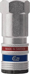 CEJN - 1/2 Female NPT ARO Pneumatic Hose Safety Coupler - Steel/Brass, 1/4" Body Diam - Eagle Tool & Supply