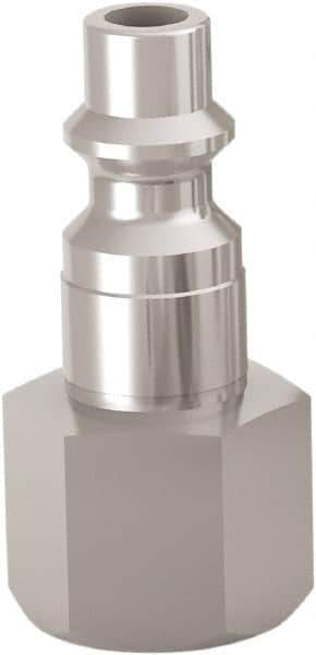 CEJN - 1/4 Female NPT Industrial Pneumatic Hose Connector - Stainless Steel, 1/4" Body Diam - Eagle Tool & Supply