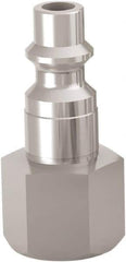 CEJN - 1/4 Female NPT Industrial Pneumatic Hose Connector - Stainless Steel, 1/4" Body Diam - Eagle Tool & Supply