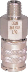CEJN - 1/4 Male NPT Industrial Pneumatic Hose Coupler - Stainless Steel, 1/4" Body Diam - Eagle Tool & Supply