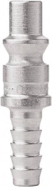 CEJN - Hose Barb ARO Pneumatic Hose Connector - Steel Zinc Plated, 1/4" Body Diam, 3/8" Hose ID - Eagle Tool & Supply