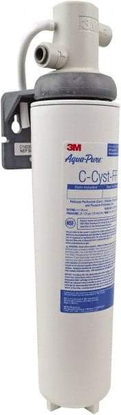 3M Aqua-Pure - 3-3/16" OD, 0.5µ, Polypropylene Quick Change Cartridge Filter - 13-5/8" Long, Reduces Particulate, Chlorine Tastes & Odors, Parasitic Protozoan Cysts & Sediments - Eagle Tool & Supply