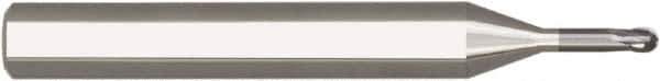 Niagara Cutter - 1mm Diam, 1mm LOC, 2 Flute Solid Carbide Ball End Mill - AlTiN Finish, Single End, 60mm OAL, 6mm Shank Diam, Spiral Flute - Eagle Tool & Supply