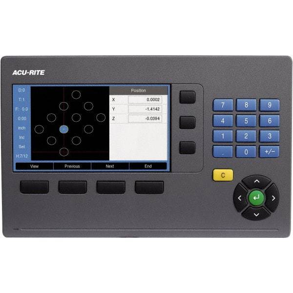 Acu-Rite - 2 Axis, 24" X-Axis Travel, 13" Y-Axis Travel, Milling DRO System - 5µm Resolution, 5µm Accuracy, LCD Color Display - Eagle Tool & Supply