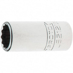 Proto - 3/8" Drive, Intermediate Hand Socket - 12 Points, 1-33/64" OAL, Steel, Full Polish Finish - Eagle Tool & Supply