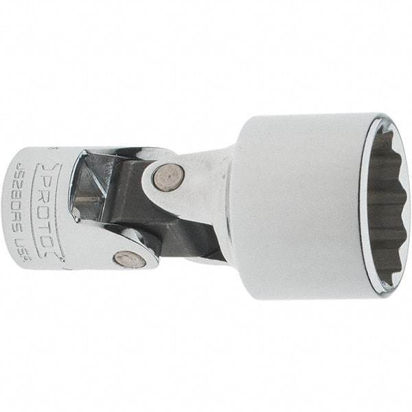 Proto - 13/16", 3/8" Drive, Intermediate Hand Socket - 12 Points, 2-1/4" OAL, Steel, Full Polish Finish - Eagle Tool & Supply