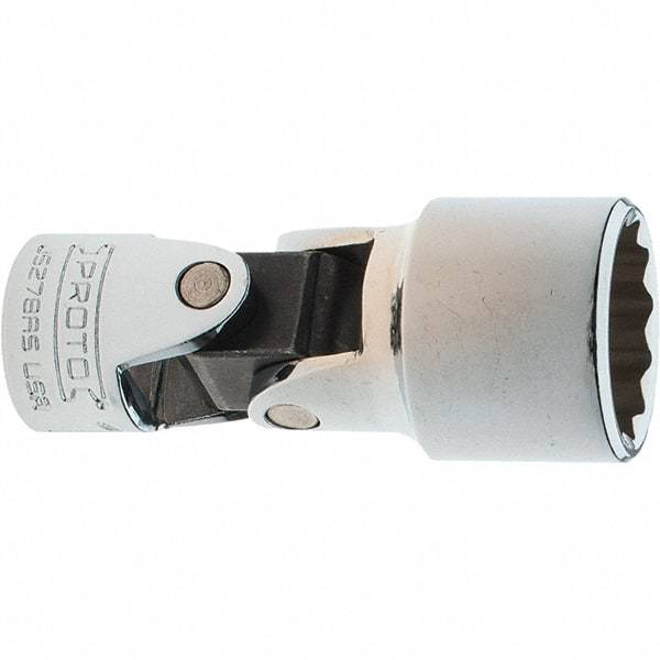 Proto - 11/16", 3/8" Drive, Intermediate Hand Socket - 12 Points, 2-1/4" OAL, Steel, Full Polish Finish - Eagle Tool & Supply