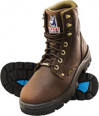 Steel Blue - Men's Size 9 Medium Width Steel Work Boot - Oak, Leather Upper, TPU Outsole, 6" High, Lace-Up - Eagle Tool & Supply
