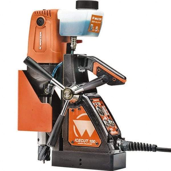 WALTER Surface Technologies - 1/2" Chuck, Portable Electromagnetic Drill Press - 600 RPM, 8 Amps, 850 Watts, 120 Volts - Eagle Tool & Supply