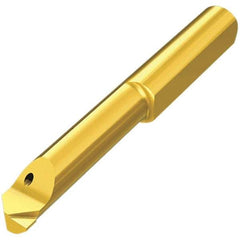 Iscar - 1.5mm Min Bore Diam, 0.08mm Max Bore Depth, 4mm Shank Diam, Corner Radius & Profile Boring Bar - 0.001" Corner Radius, Right Hand Cut, Solid Carbide, TiCrVN Finish - Exact Industrial Supply