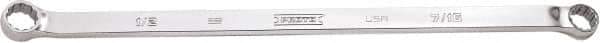 Proto - 7/16" x 1/2" 12 Point Box Wrench - Double End, 21/32" Head Diam x 23/64" Head Thickness, 10-45/64" OAL, Steel, Polished Finish, 15° Offset - Eagle Tool & Supply