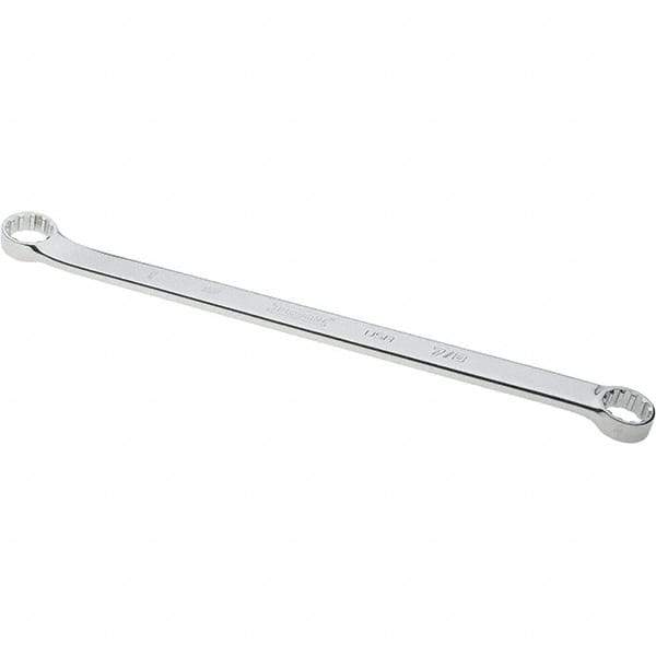 Proto - 7/8" x 1" 12 Point Spline Box Wrench - Double End, 1-17/64" Head Diam x 1-29/64" Head Thickness, 17-3/32" OAL, Steel, Polished Finish, 15° Offset - Eagle Tool & Supply