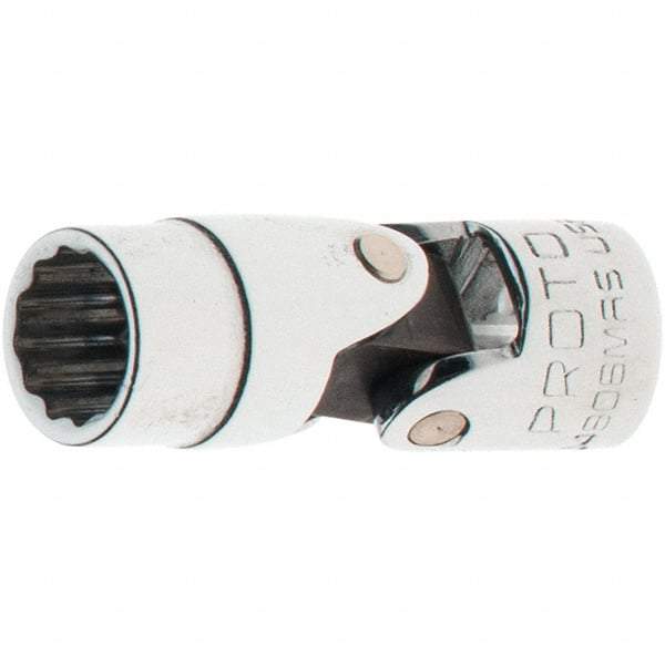 Proto - 1/4" Drive, Standard Hand Socket - 12 Points, 1-17/64" OAL, Steel, Full Polish Finish - Eagle Tool & Supply