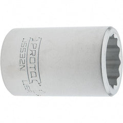 Proto - 1", 3/4" Drive, Standard Hand Socket - 12 Points, 2.285" OAL, Steel, Full Polish Finish - Eagle Tool & Supply