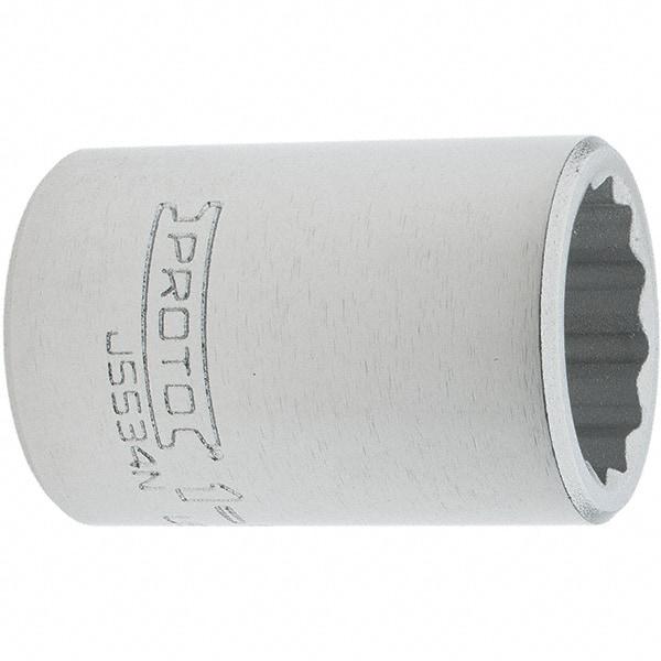 Proto - 1-1/16", 3/4" Drive, Standard Hand Socket - 12 Points, 2.285" OAL, Steel, Full Polish Finish - Eagle Tool & Supply