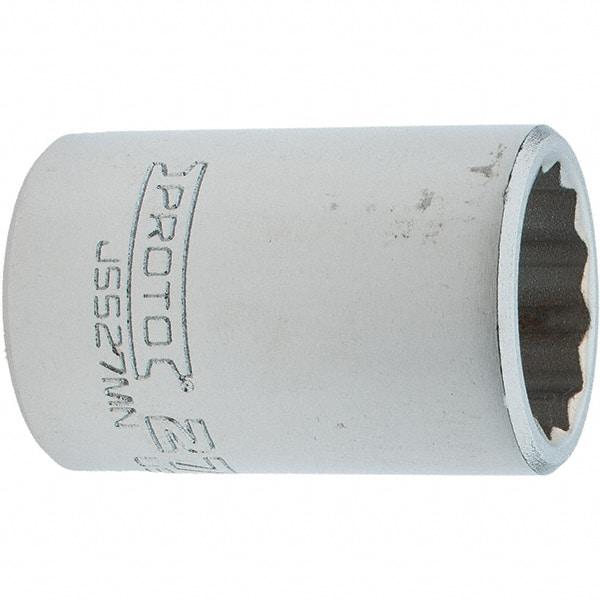 Proto - 3/4" Drive, Standard Hand Socket - 12 Points, 2.307" OAL, Steel, Full Polish Finish - Eagle Tool & Supply