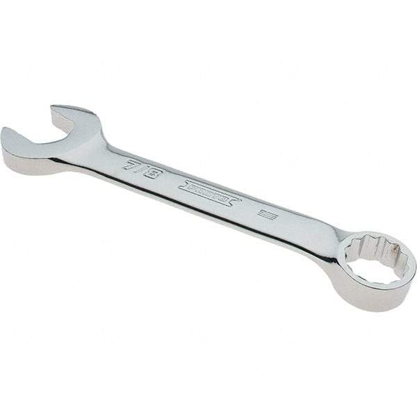 Proto - 7/8" 12 Point Combination Wrench - 15° Offset Angle, 8" OAL, Steel, Full Polish Finish - Eagle Tool & Supply