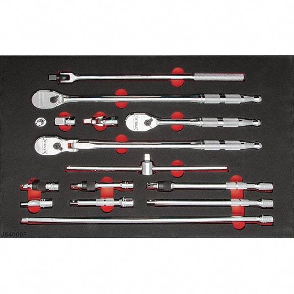 Proto - 15 Piece 1/2" Drive Mechanic's Tool Set - Comes in 23 x 16" Foam Insert - Eagle Tool & Supply