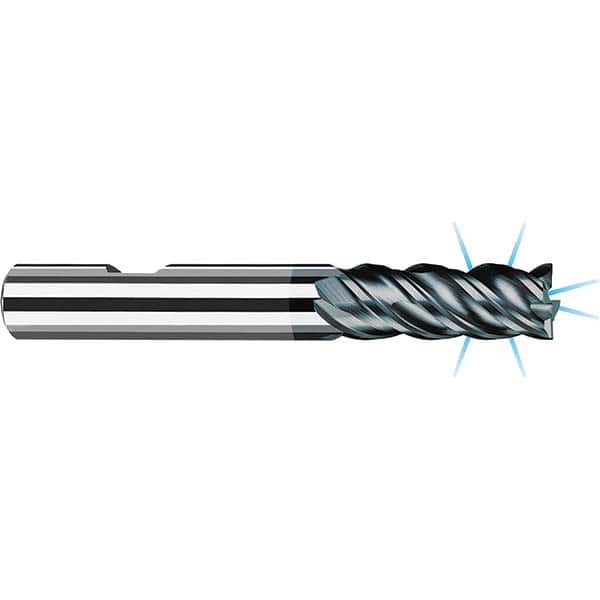 Fraisa - 1/2, 1-1/4" LOC, 1/2" Shank Diam, 3-1/4" OAL, 4 Flute Solid Carbide Square End Mill - Eagle Tool & Supply