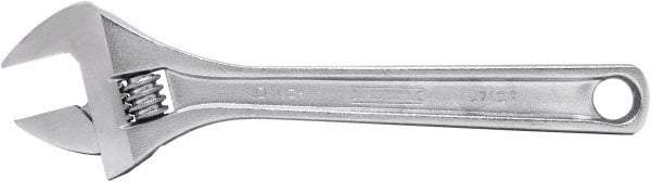 Proto - 1-5/16" Jaw Capacity, 10" Standard Adjustable Wrench - Steel, Polished Finish, 10" OAL - Eagle Tool & Supply