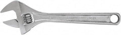 Proto - 1-1/8" Jaw Capacity, 8" Standard Adjustable Wrench - Steel, Polished Finish, 8" OAL - Eagle Tool & Supply