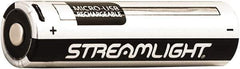 Streamlight - Size 18650, Lithium-Ion, 2 Pack, Standard Battery - 3.7 Volts, Button Tab Terminal - Eagle Tool & Supply