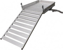 Erickson Manufacturing - Aluminum Cargo Carrier with Ramp - 30-1/4" Wide x 50" Long, Silver, For Use with 2" Receivers - Eagle Tool & Supply