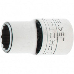 Proto - 1/2" Drive, Standard Hand Socket - 12 Points, 1-5/8" OAL, Steel, Chrome Finish - Eagle Tool & Supply