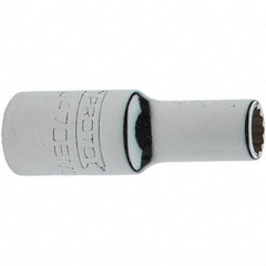 Proto - 1/4" Drive, Standard Hand Socket - 12 Points, 1-17/64" OAL, Steel, Chrome Finish - Eagle Tool & Supply