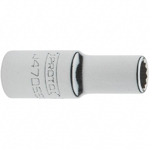 Proto - 1/4" Drive, Standard Hand Socket - 12 Points, 1-17/64" OAL, Steel, Chrome Finish - Eagle Tool & Supply