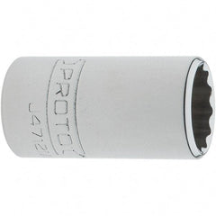 Proto - 1/4" Drive, Standard Hand Socket - 12 Points, 1-17/64" OAL, Steel, Chrome Finish - Eagle Tool & Supply