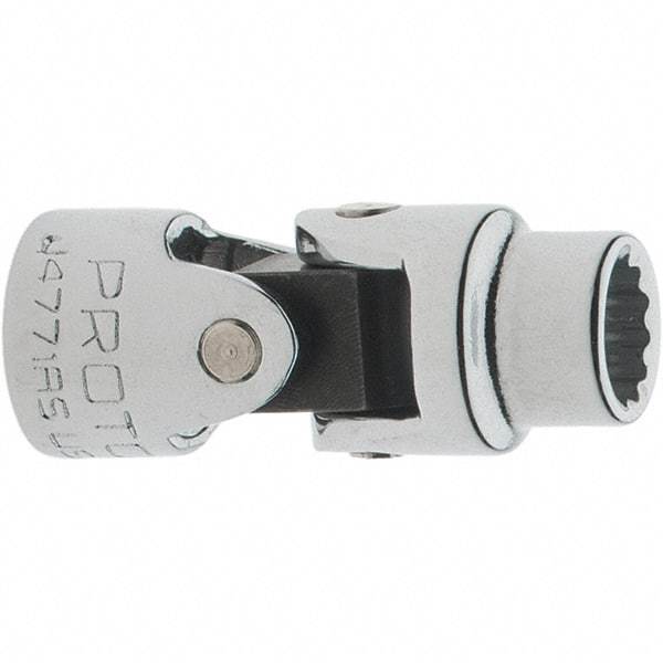 Proto - 1/4", 1/4" Drive, Standard Hand Socket - 12 Points, 1-3/8" OAL, Steel, Chrome Finish - Eagle Tool & Supply