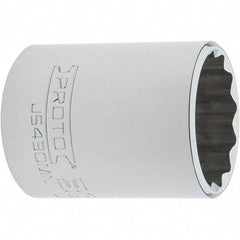 Proto - 1/2" Drive, Standard Hand Socket - 12 Points, 2" OAL, Steel, Chrome Finish - Eagle Tool & Supply