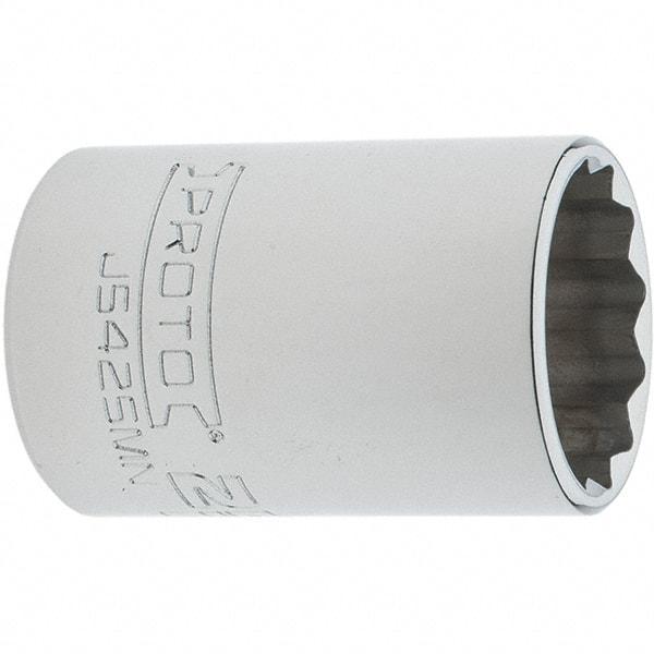 Proto - 1/2" Drive, Standard Hand Socket - 12 Points, 1-59/64" OAL, Steel, Chrome Finish - Eagle Tool & Supply