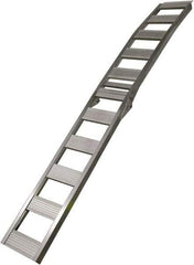 Erickson Manufacturing - 90" Long x 12" Wide, 750 Lb Capacity, Foldable Arched Truck Ramp - Aluminum, For All Vehicles - Eagle Tool & Supply