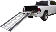 Erickson Manufacturing - 84" Long x 54" Wide, 1,500 Lb Capacity, Foldable Truck Ramp with Wear Boards - Aluminum, For All Vehicles - Eagle Tool & Supply