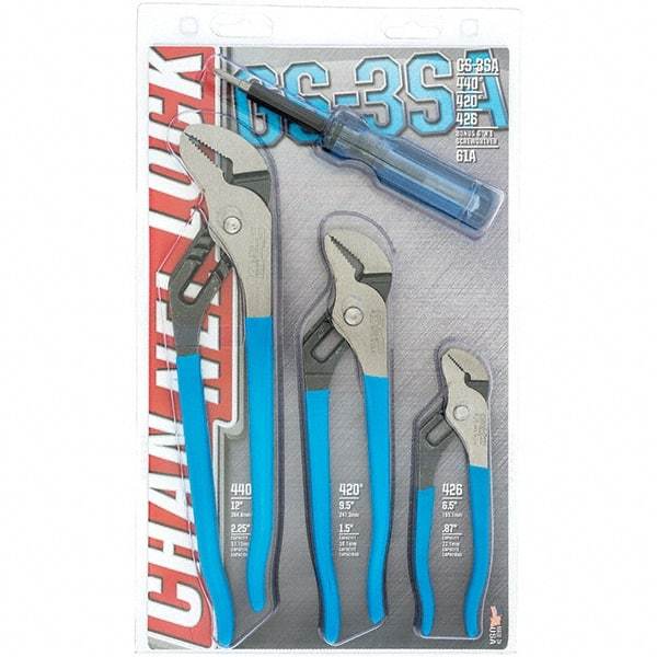 Channellock - 4 Piece Grooved Tongue & Groove Pliers - Comes in Clamshell - Eagle Tool & Supply