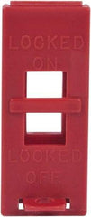 NMC - Polypropylene Wall Switch Lockout - 1/2" Lockout Length, 3-1/2" Lockout Thickness, 1-1/2" Lockout Width, 1 Padlock, English - Eagle Tool & Supply